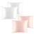 4 Stuks - 100% Premium Zijden Kussensloop - 22 Momme - 2 Witte + 2 Roze - 60x70cm