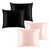 4 Stuks - 100% Premium Zijden Kussensloop - 22 Momme - 2 Zwarte + 2 Roze - 50x60cm